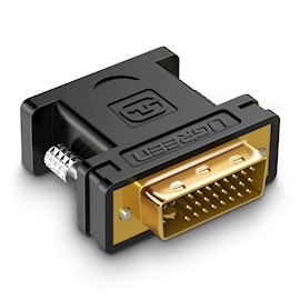ადაპტერი UGREEN 20122 DVI-I 24+5 Male to VGA Female Adapter, Black